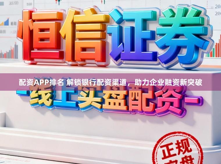 配资APP排名 解锁银行配资渠道，助力企业融资新突破